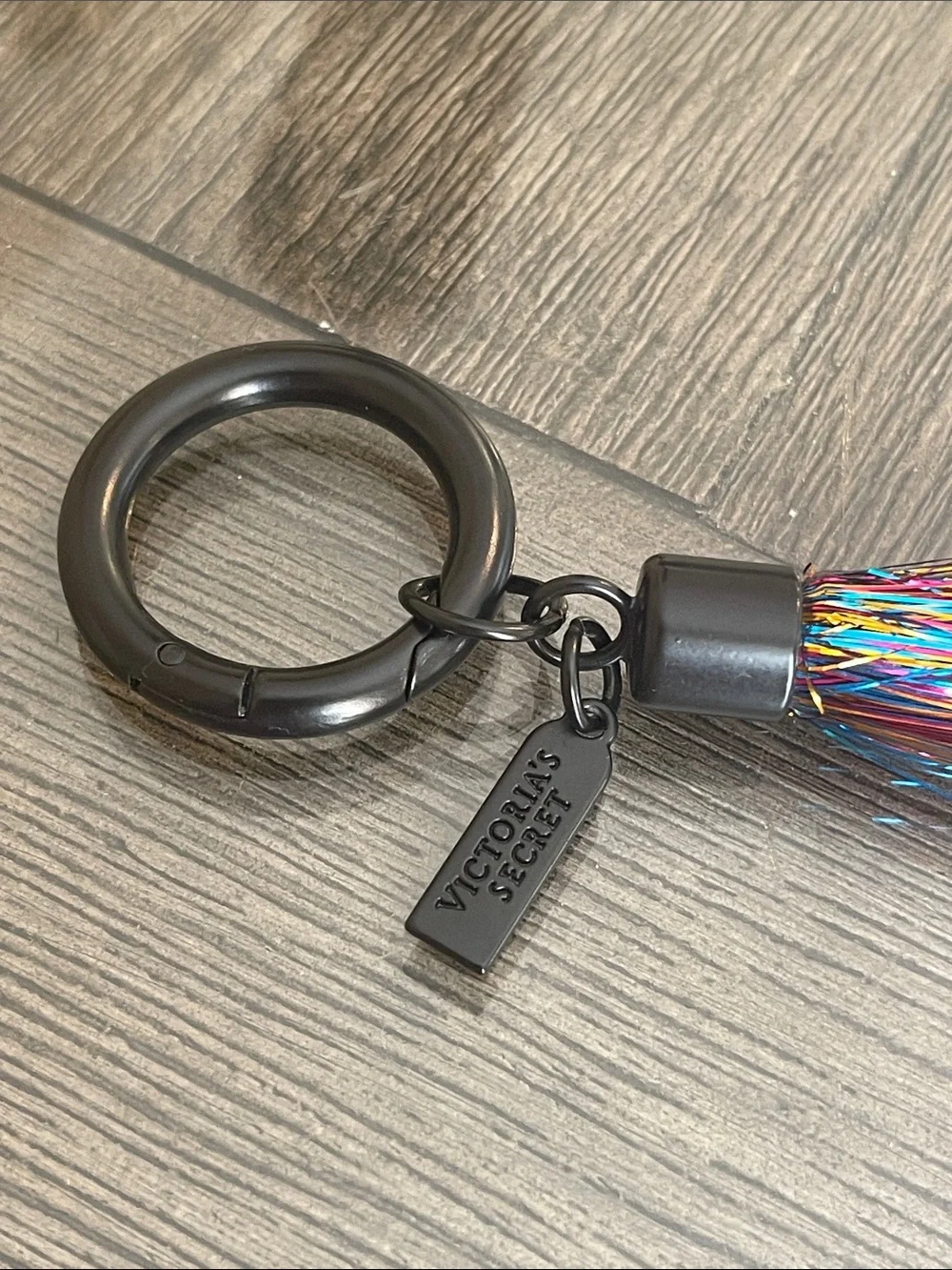 Victoria's Secret Metallic Tinsel Tassel Bag Charm/Keychain